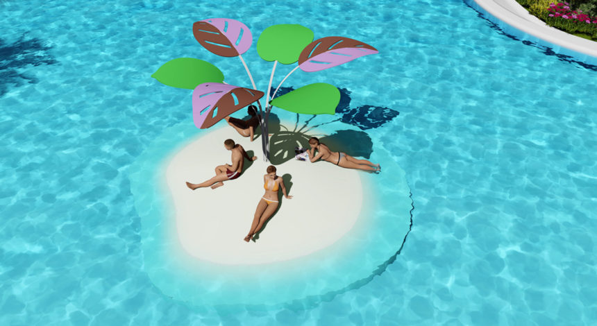 SandBank: Des îles artificielles pour se détendre, bronzer ou jouer.