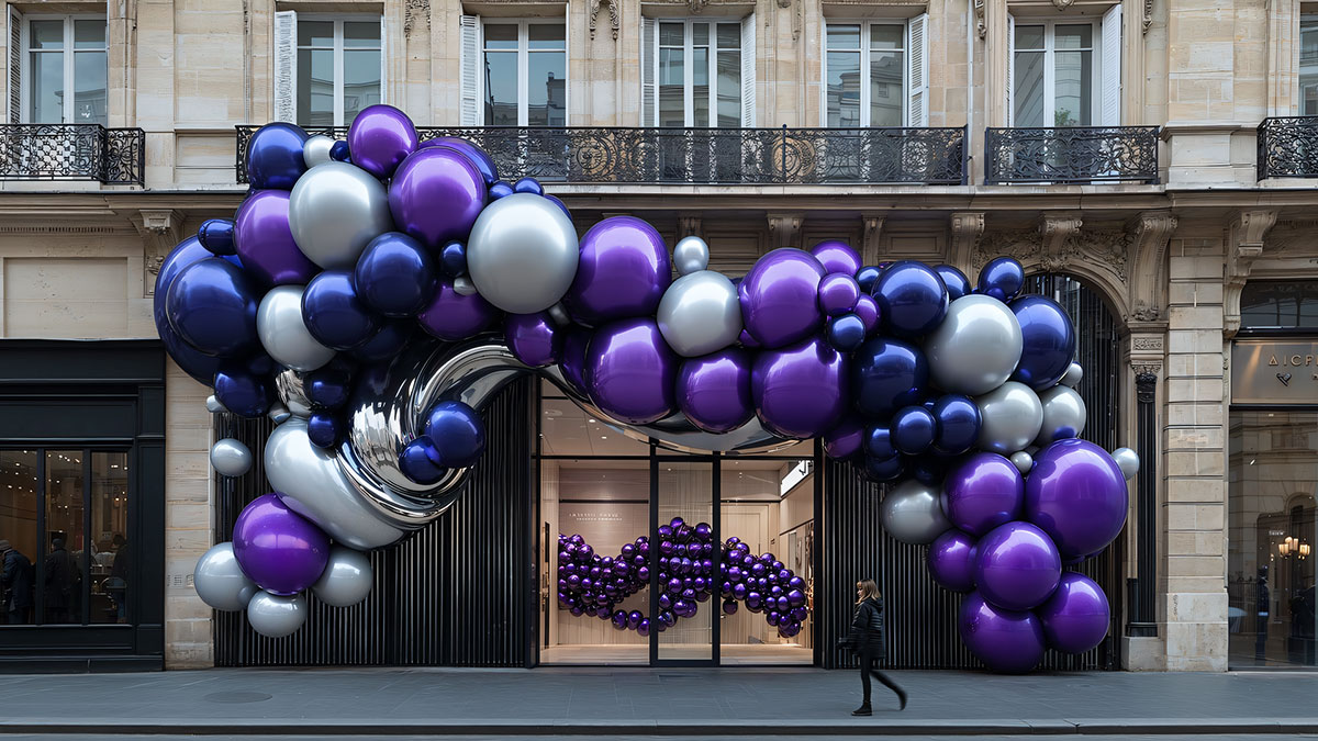 Conception de façades temporaires dans des magasins parisiens