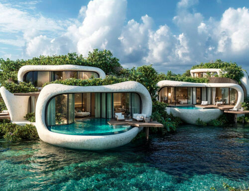 Villas flottantes, île de luxe