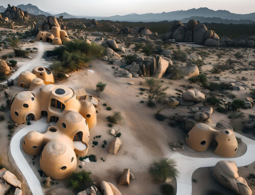 Terre, sable et roche, architecture dans le désert