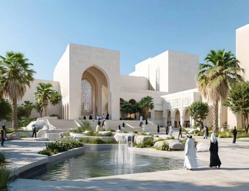 Complexe monumental avec des échos de tradition arabe