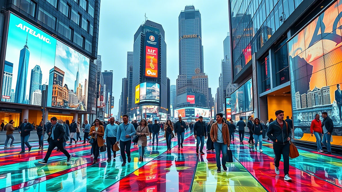 Les écrans LED sur les trottoirs, une nouvelle expérience