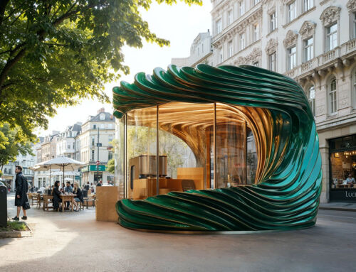 Un kiosque de rue au design épuré