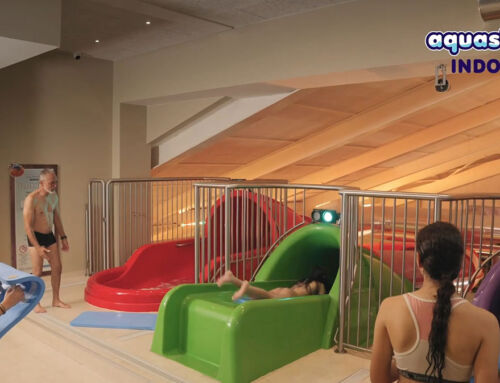 Feux tricolores sur les toboggans aquatiques