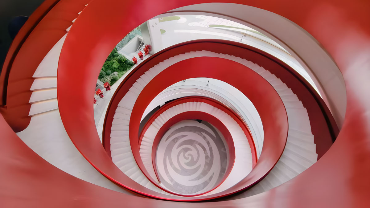 Un escalier record, Guangzhou, Chine