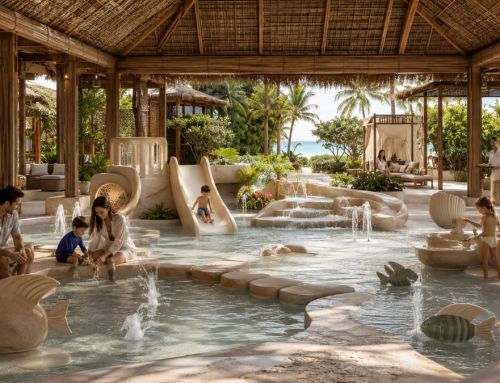 Espace aquatique pour enfants d&rsquo;un hôtel de luxe aux Maldives
