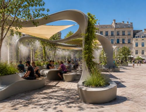 Mobilier urbain modulaire pour lutter contre la chaleur