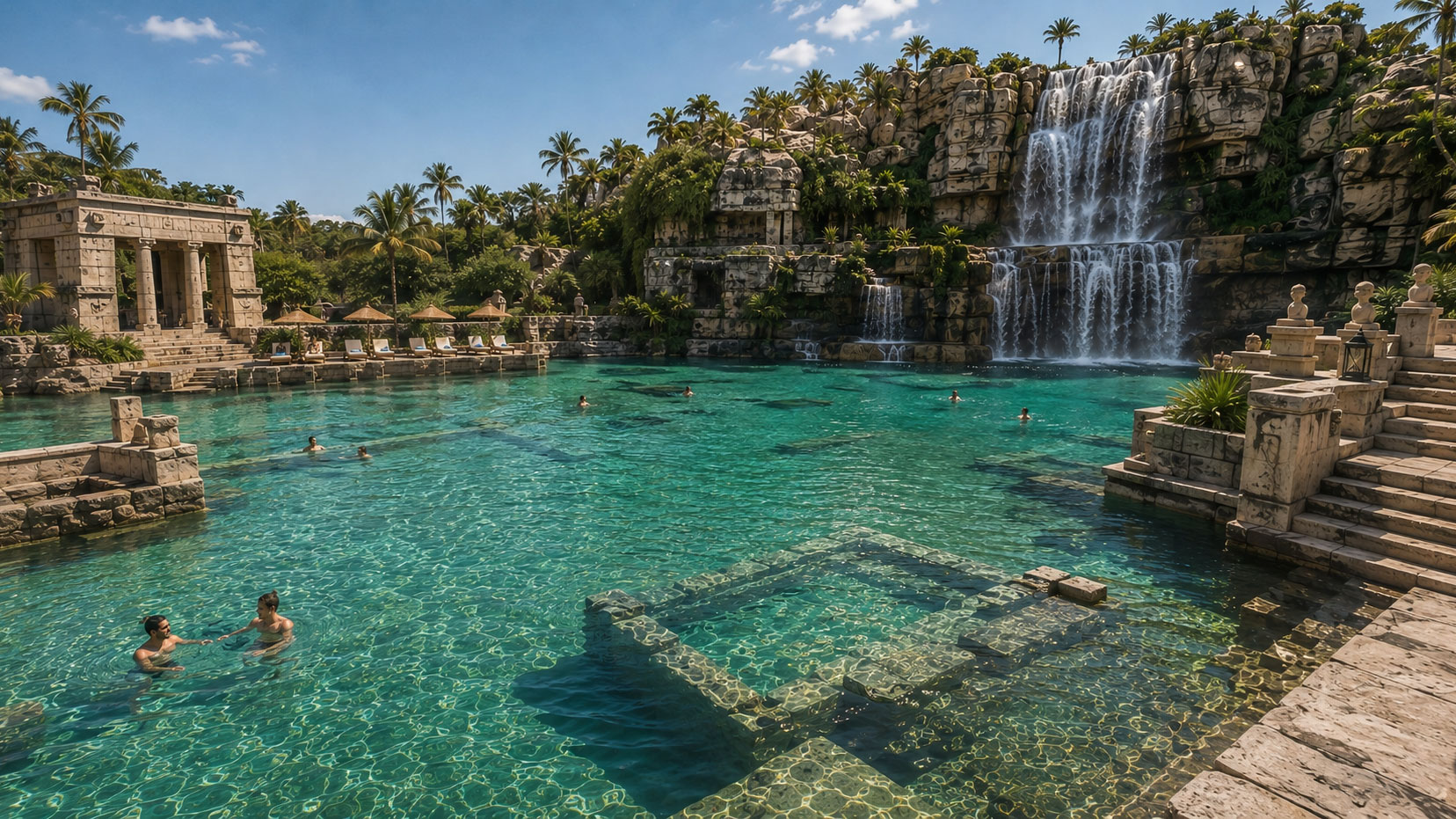 Un parc aquatique onirique et archéologique